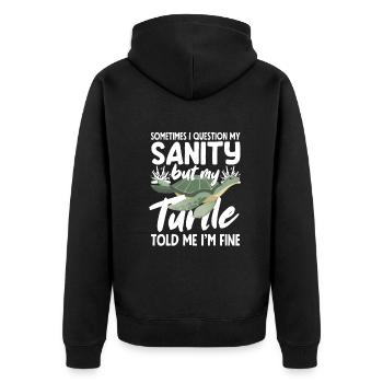 Tortue Tortue Mer Cadeau - Veste à capuche bio Premium Unisexe - noir - Dos - Nico (187cm)