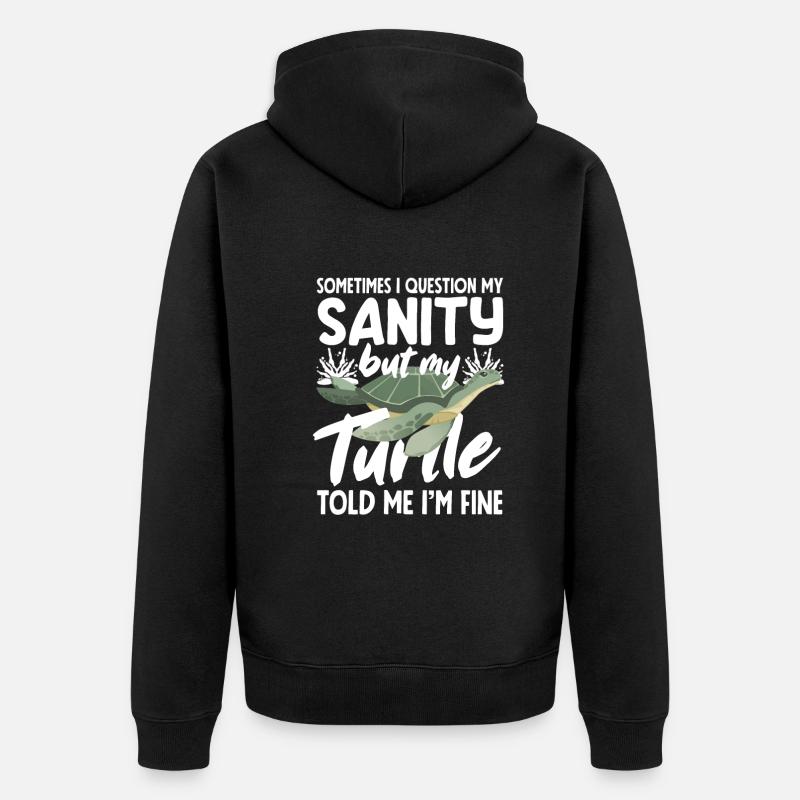 Turtle Sea Turtle Gift - Unisex Premium Organic Zip Hoodie - black