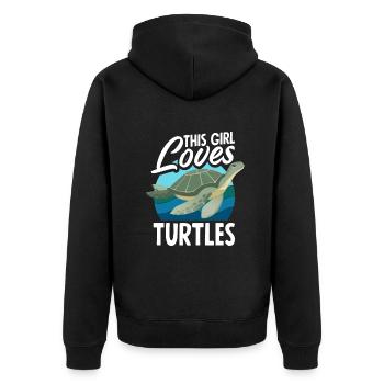 Tortue Tortue Mer Cadeau - Veste à capuche bio Premium Unisexe - noir - Dos - Nico (187cm)