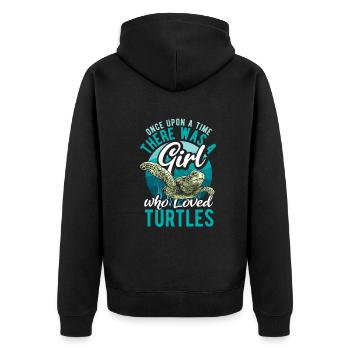 Tortue Tortue Mer Cadeau - Veste à capuche bio Premium Unisexe - noir - Dos - Nico (187cm)