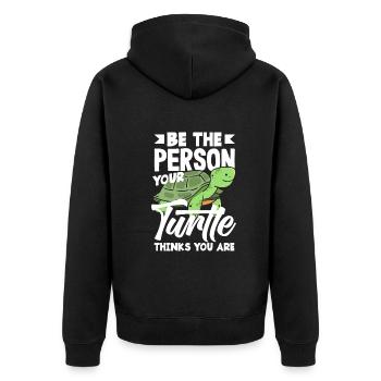 Tortue Tortue Mer Cadeau - Veste à capuche bio Premium Unisexe - noir - Dos - Nico (187cm)