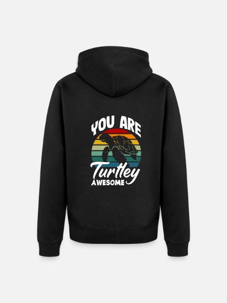 Turtle Sea Turtle Gift - Unisex Premium Organic Zip Hoodie - black