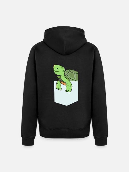Turtle Sea Turtle Gift - Unisex Premium Organic Zip Hoodie - black