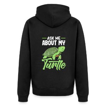 Tortue Tortue Mer Cadeau - Veste à capuche bio Premium Unisexe - noir - Dos - Nico (187cm)