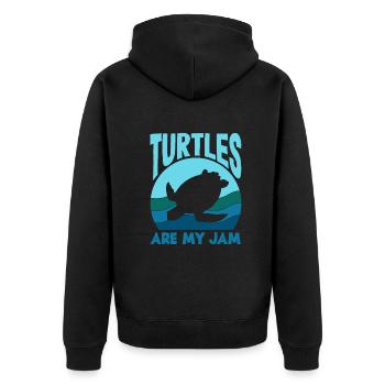Tortue Tortue Mer Cadeau - Veste à capuche bio Premium Unisexe - noir - Dos - Nico (187cm)