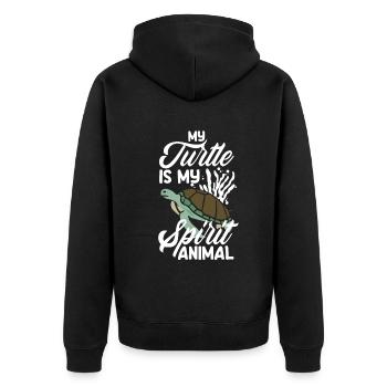 Tortue Tortue Mer Cadeau - Veste à capuche bio Premium Unisexe - noir - Dos - Nico (187cm)