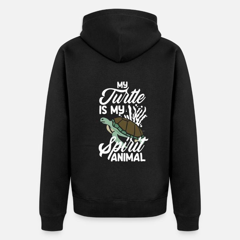 Turtle Sea Turtle Gift - Unisex Premium Organic Zip Hoodie - black