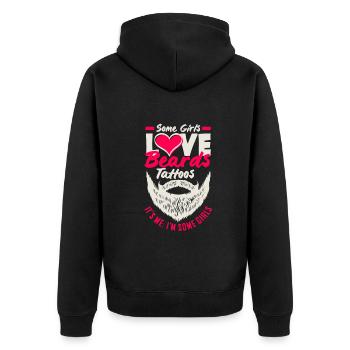 Soins de la barbe Beard Lover Hommes Barbe - Veste à capuche bio Premium Unisexe - noir - Dos - Nico (187cm)