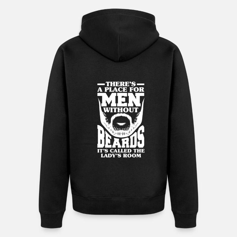 Bartpflege Bart Liebhaber Männer Bart - Unisex Premium Bio Zip Hoodie - Schwarz