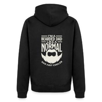 Soins de la barbe Beard Lover Hommes Barbe - Veste à capuche bio Premium Unisexe - noir - Dos - Nico (187cm)
