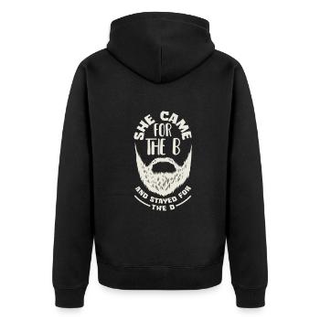 Soins de la barbe Beard Lover Hommes Barbe - Veste à capuche bio Premium Unisexe - noir - Dos - Nico (187cm)