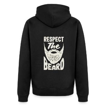 Soins de la barbe Beard Lover Hommes Barbe - Veste à capuche bio Premium Unisexe - noir - Dos - Nico (187cm)