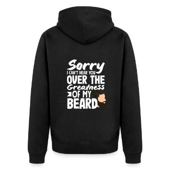 Soins de la barbe Beard Lover Hommes Barbe - Veste à capuche bio Premium Unisexe - noir - Dos - Nico (187cm)
