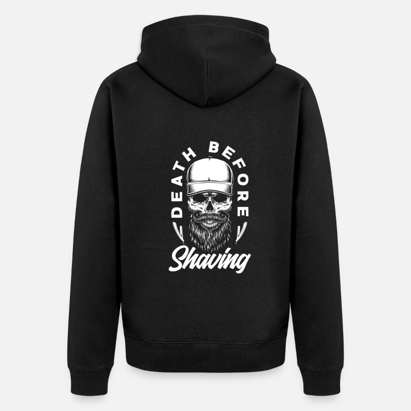 Bartpflege Bart Liebhaber Männer Bart - Unisex Premium Bio Zip Hoodie - Schwarz
