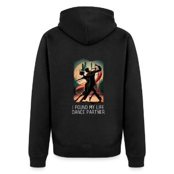 J’ai trouvé mon partenaire de danse pour la vie - Veste à capuche bio Premium Unisexe - noir - Dos - Nico (187cm)