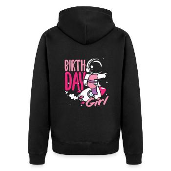 Anniversaire des enfants Astronaute Fille Anniversaire - Veste à capuche bio Premium Unisexe - noir - Dos - Nico (187cm)