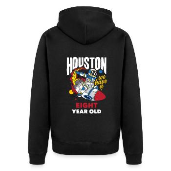 8ème anniversaire Garçons 8 ans Astronaute Anniversaire - Veste à capuche bio Premium Unisexe - noir - Dos - Nico (187cm)