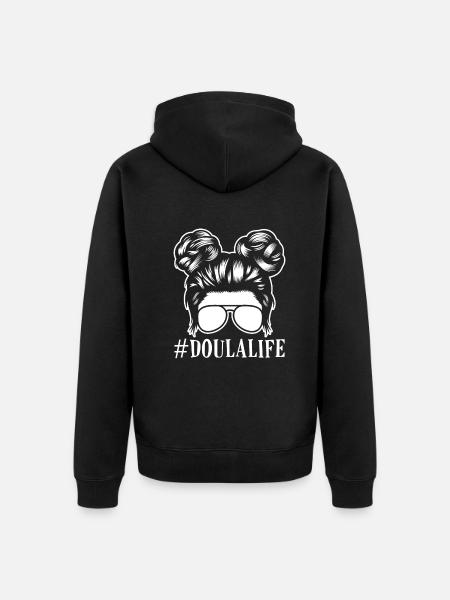 Doula Gift Doula Doulas - Unisex Premium Organic Zip Hoodie - black