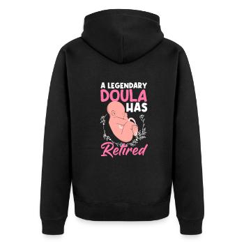 Cadeau Doula Doula Doulas - Veste à capuche bio Premium Unisexe - noir - Dos - Nico (187cm)