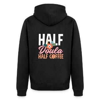 Doula Gift Doula Doulas - Unisex Premium Organic Zip Hoodie - black - Back - Nico (187cm)