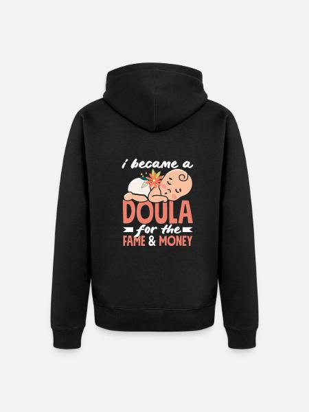 Doula Geschenk Doula Doulas - Unisex Premium Bio Zip Hoodie - Schwarz