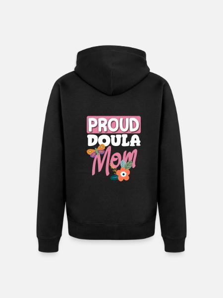 Doula Gift Doula Doulas - Unisex Premium Organic Zip Hoodie - black