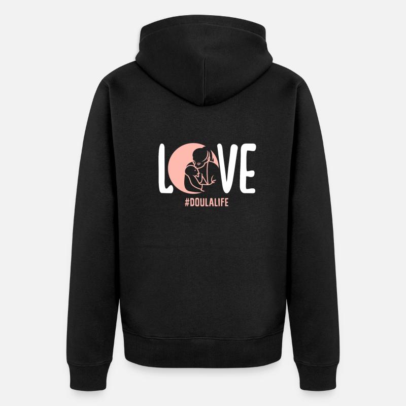 Cadeau Doula Doula Doulas - Veste à capuche bio Premium Unisexe - noir