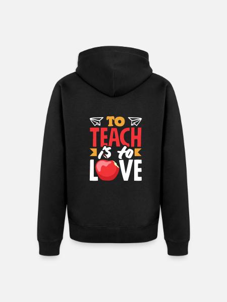 Funny Teacher Teacher Gift - Unisex Premium Organic Zip Hoodie - black