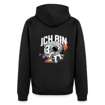 3rd Birthday Boys 3 Years Astronaut Birthday - Unisex Premium Organic Zip Hoodie - black - Back - Nico (187cm)