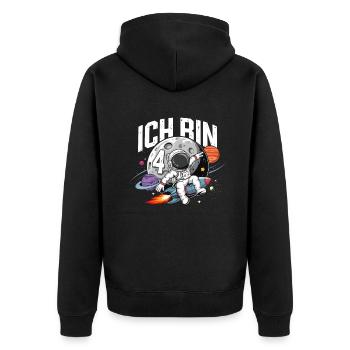 4ème anniversaire garçons 4 ans astronaute anniversaire - Veste à capuche bio Premium Unisexe - noir - Dos - Nico (187cm)
