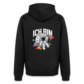 8ème anniversaire Garçons 8 ans Astronaute Anniversaire - Veste à capuche bio Premium Unisexe - noir - Dos - Nico (187cm)