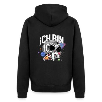10. Geburtstag Jungen Astronaut Geburtstag - Unisex Premium Bio Zip Hoodie - Schwarz - Hinten - Nico (187cm)