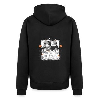 Chemise de nuit officielle Chat mignon chat chats couple - Veste à capuche bio Premium Unisexe - noir - Dos - Nico (187cm)