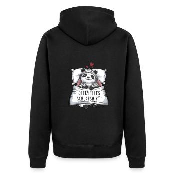 Chemise de nuit officielle Cute Panda - Veste à capuche bio Premium Unisexe - noir - Dos - Nico (187cm)