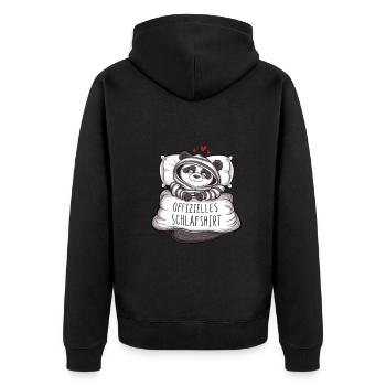 Chemise de nuit officielle Cute Panda - Veste à capuche bio Premium Unisexe - noir - Dos - Nico (187cm)