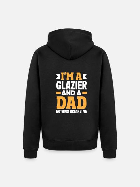 Glaser Geschenk - Unisex Premium Bio Zip Hoodie - Schwarz