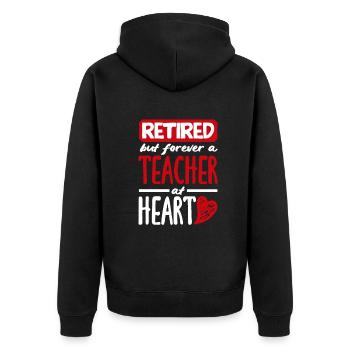 Funny Teacher Teacher Gift - Unisex Premium Organic Zip Hoodie - black - Back - Nico (187cm)