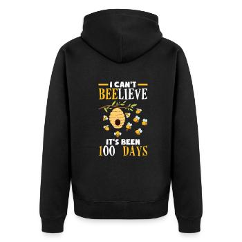 Lustiges Lehrer Lehrerinnen Geschenk - Unisex Premium Bio Zip Hoodie - Schwarz - Hinten - Nico (187cm)