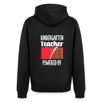 Funny Teacher Teacher Gift - Unisex Premium Organic Zip Hoodie - black - Back - Nico (187cm)