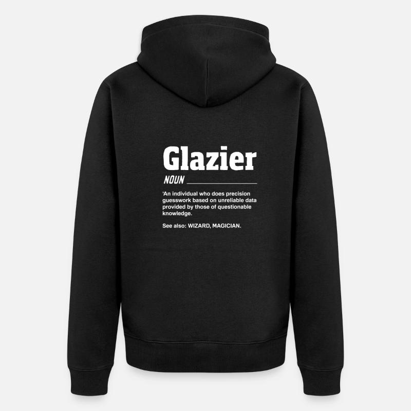 Glaser Geschenk - Unisex Premium Bio Zip Hoodie - Schwarz