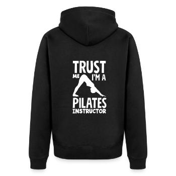Croyez-moi, je suis instructeur de Pilates - Veste à capuche bio Premium Unisexe - noir - Dos - Nico (187cm)