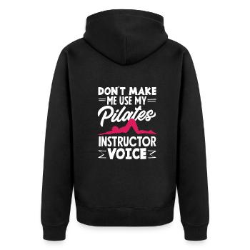 Ne me laissez pas exprimer mon professeur de Pilates - Veste à capuche bio Premium Unisexe - noir - Dos - Nico (187cm)