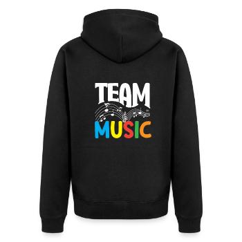 Lustiges Lehrer Lehrerinnen Geschenk - Unisex Premium Bio Zip Hoodie - Schwarz - Hinten - Nico (187cm)
