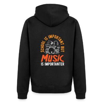 Funny Teacher Teacher Gift - Unisex Premium Organic Zip Hoodie - black - Back - Nico (187cm)