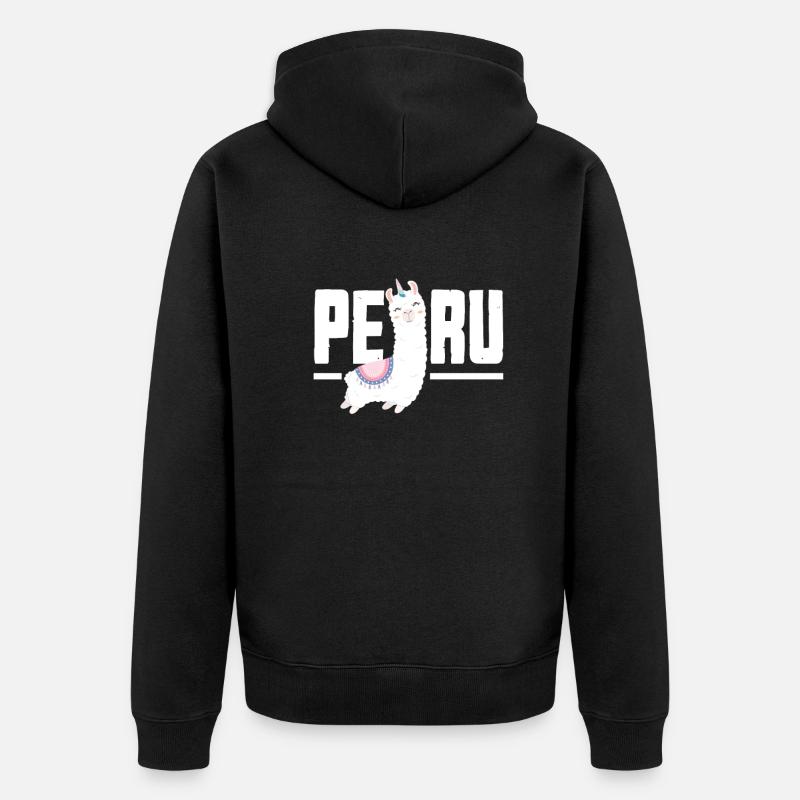 Pérou Cadeau péruvien - Veste à capuche bio Premium Unisexe - noir