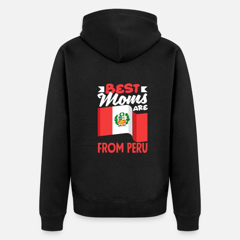 Peru Peruaner Geschenk - Unisex Premium Bio Zip Hoodie - Schwarz