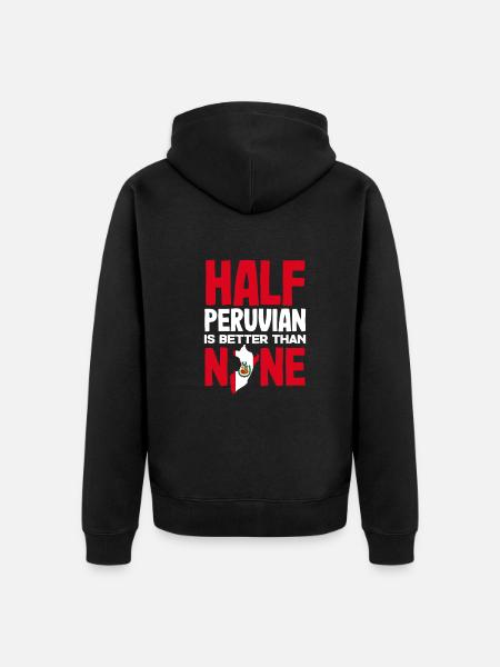 Peru Peruvian Gift - Unisex Premium Organic Zip Hoodie - black