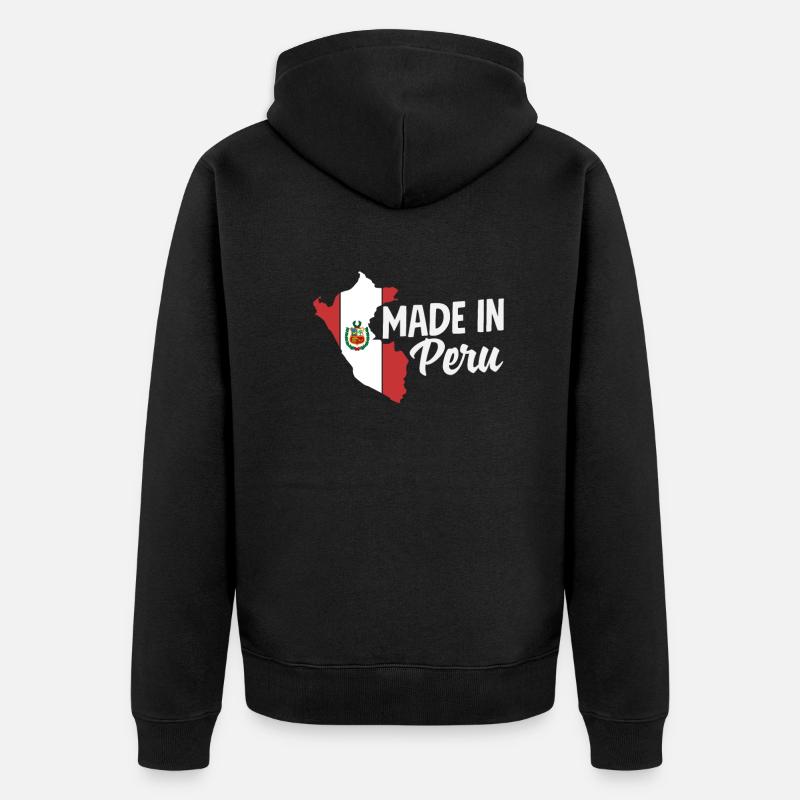 Pérou Cadeau péruvien - Veste à capuche bio Premium Unisexe - noir