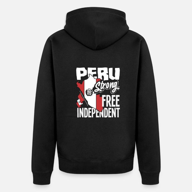 Pérou Cadeau péruvien - Veste à capuche bio Premium Unisexe - noir