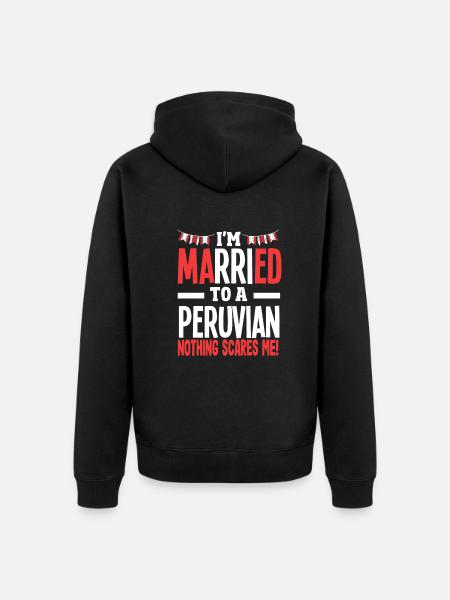 Peru Peruvian Gift - Unisex Premium Organic Zip Hoodie - black